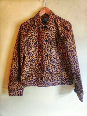 Lauren Ralph Lauren Leopard Print Jean Jacket - Brown & Black